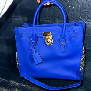 Michael Kors Electric Blue Large Tote (Leather)